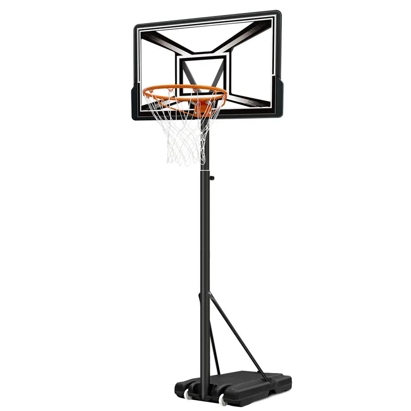 Portable Basketball Hoop Quickly Height Adjusted 4.4-10Ft Outdoor/Indoor with 44 Inch Backboard and Wheels for Adults