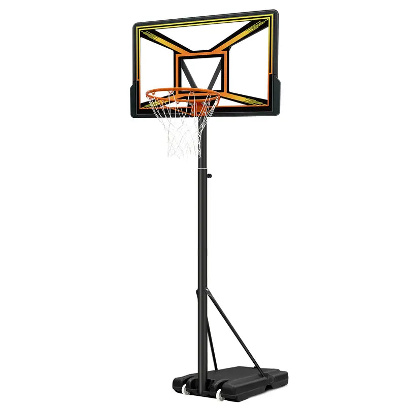 Portable Basketball Hoop Quickly Height Adjusted 4.4-10Ft Outdoor/Indoor with 44 Inch Backboard and Wheels for Adults