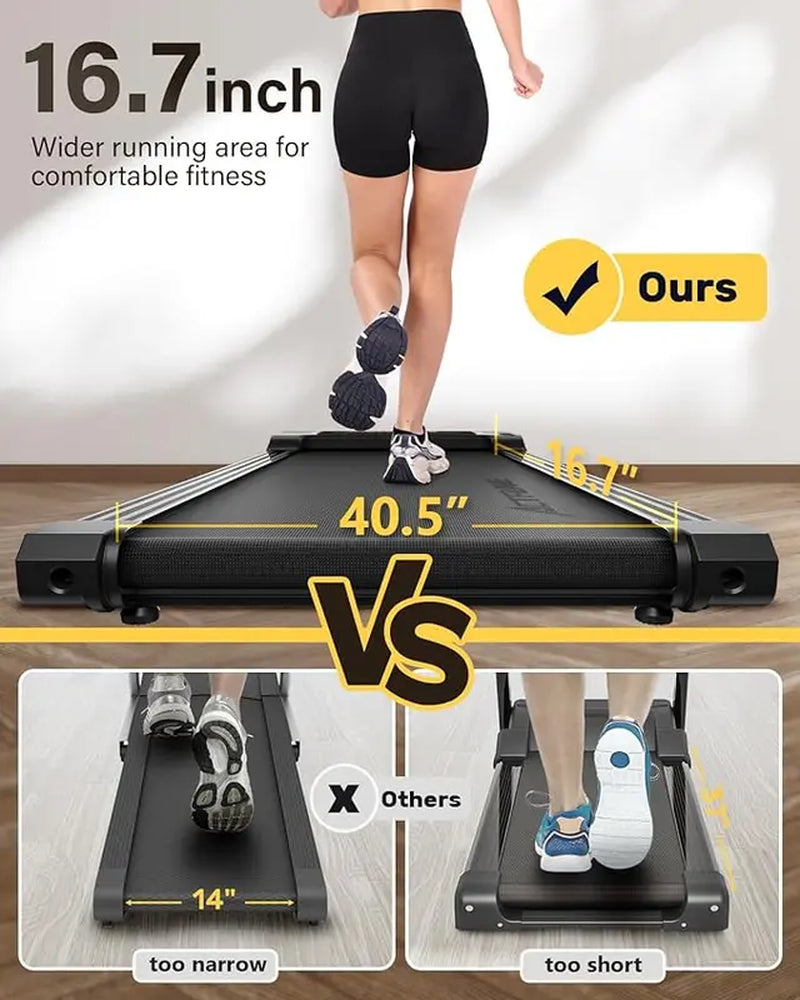 【With Adjustable Electric Lift】Treadmill with Incline, 3 in 1 Walking Pad Treadmill for Home Office, 2.5HP under Desk Treadmill with Remote, Auto Incline Foldable Treadmill 265 Capacity, LED Display for Walking Running