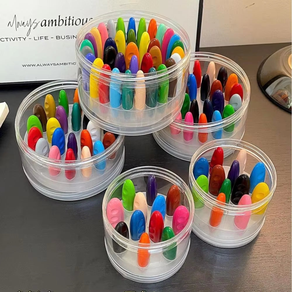 12/24/36 Colors Do Not Dirty Hands Plastic Crayon Plastic Erasable Painting Tools Peanut Shaped Washable Colored Crayon