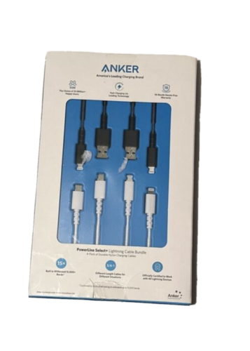 AnkerPowerLine Select+ B8012J11 2 USB-C and 2 USB-A Lightning Cables *OPEN BOX*