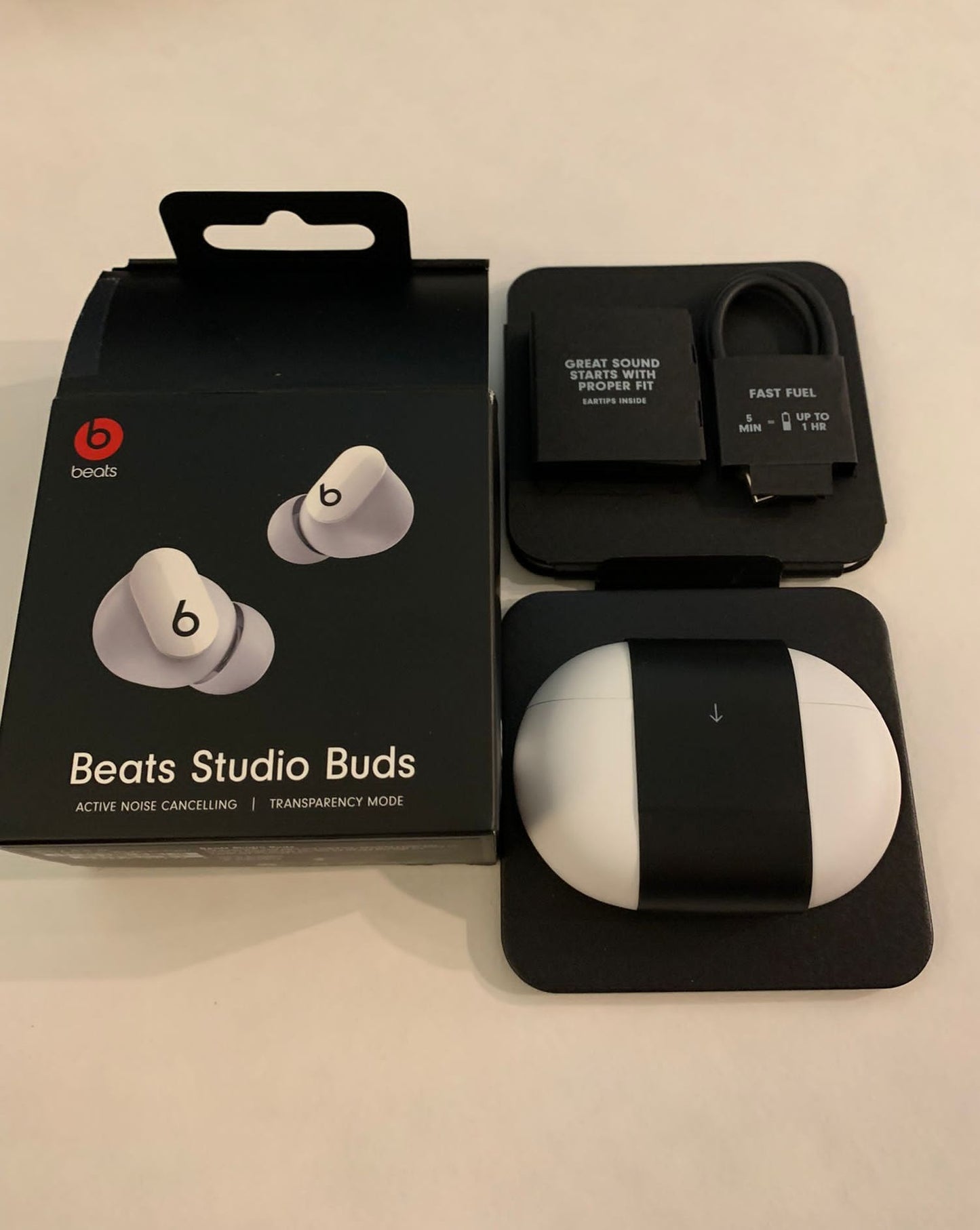 Beats by Dr. Dre Studio True Wireless In-Ear Headphones - White- OPEN BOX- LIKE NEW